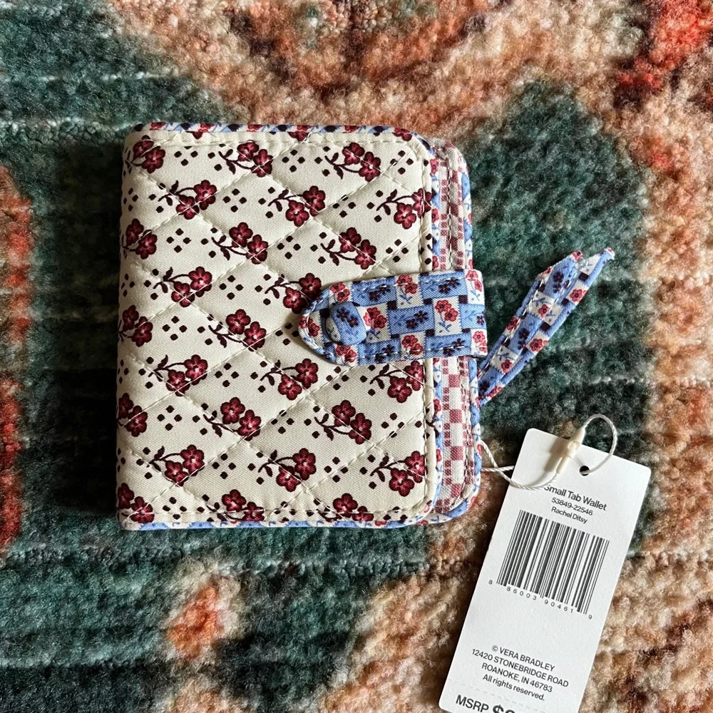 Vera Bradley Small Tab Wallet in Rachel Ditsy - Picture 2 of 4